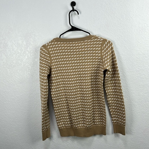 Banana Republic Women’s Tan Houndstooth Sweater Size S Career Business Chic - Picture 8 of 9